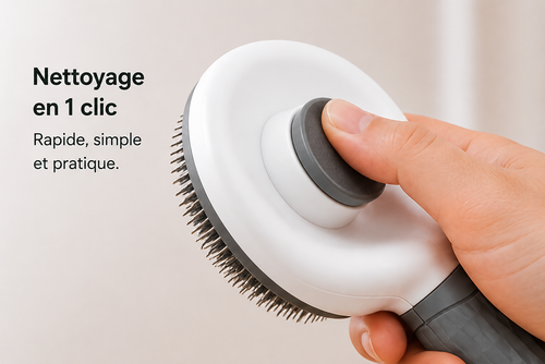 Brosse Autonettoyante pour Chien & Chat – Anti-Poils & Démêlante