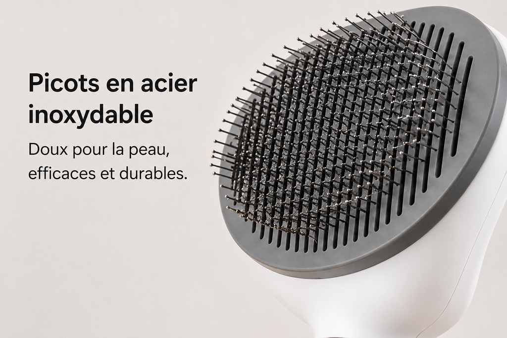 Brosse Autonettoyante pour Chien & Chat – Anti-Poils & Démêlante