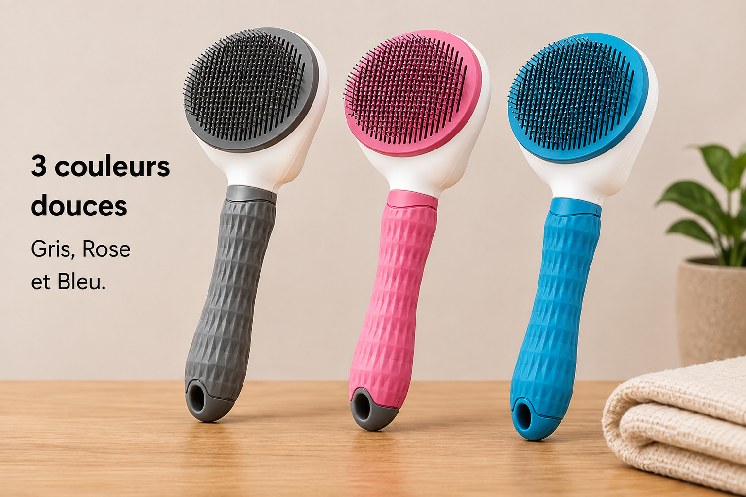 Brosse Autonettoyante pour Chien & Chat – Anti-Poils & Démêlante