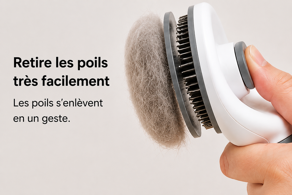 Brosse Autonettoyante pour Chien & Chat – Anti-Poils & Démêlante