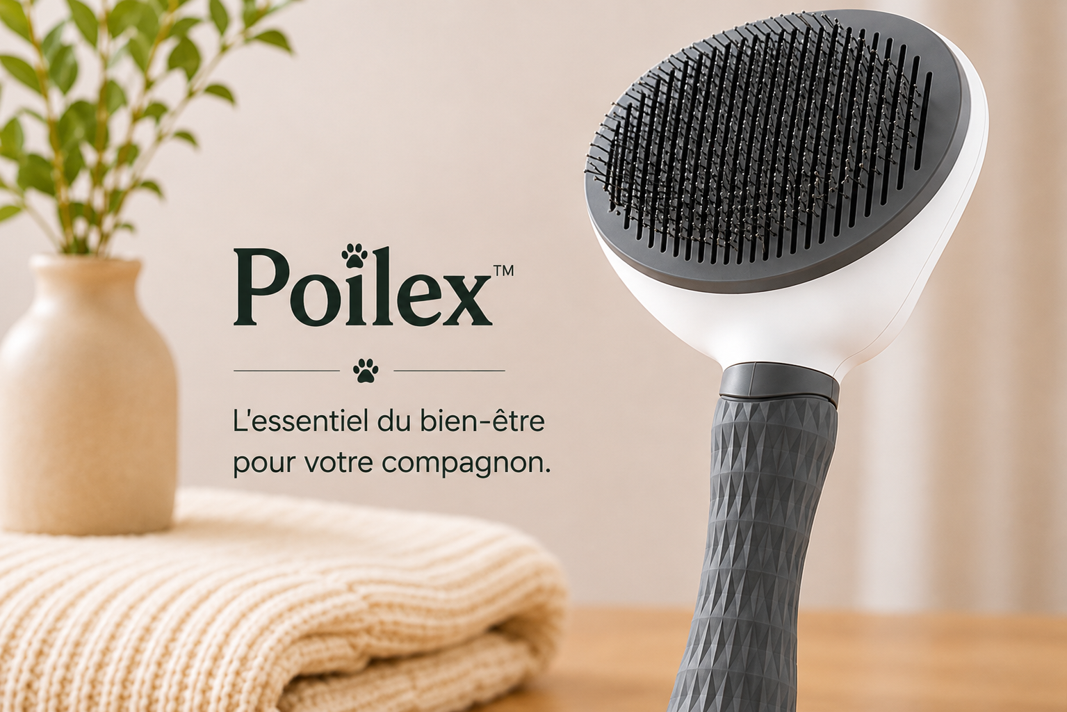 Brosse Autonettoyante pour Chien & Chat – Anti-Poils & Démêlante